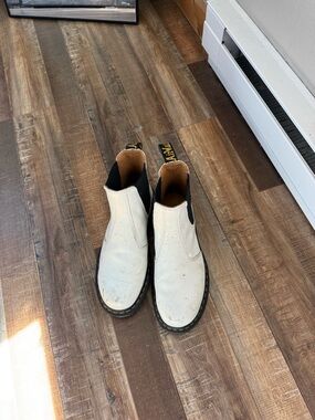 Dr. Martens White Chelsea Boots
